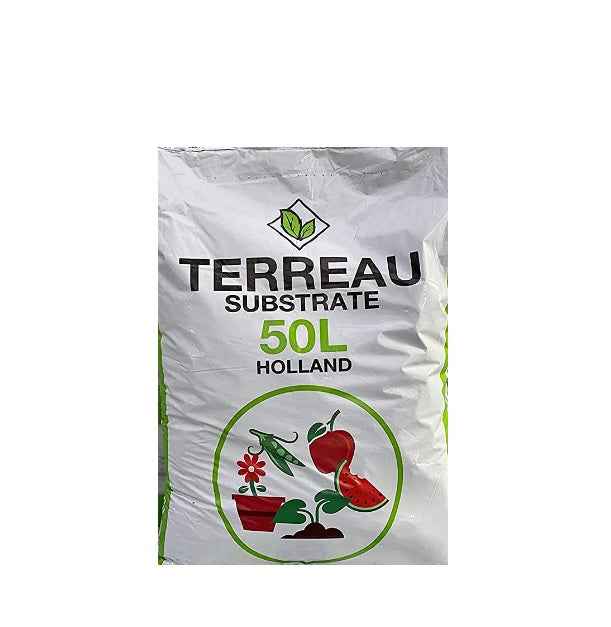 TERREAU Holland Substrate 50 L | Combination: Peat Moss, Black Peat, Irish White Peat, Peat Fractions, Coco-Coir, Bark, Perlite & Clay