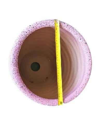 Matt Pink Ceramic Pot - Elegant 36h x 33d Home Decor Solution