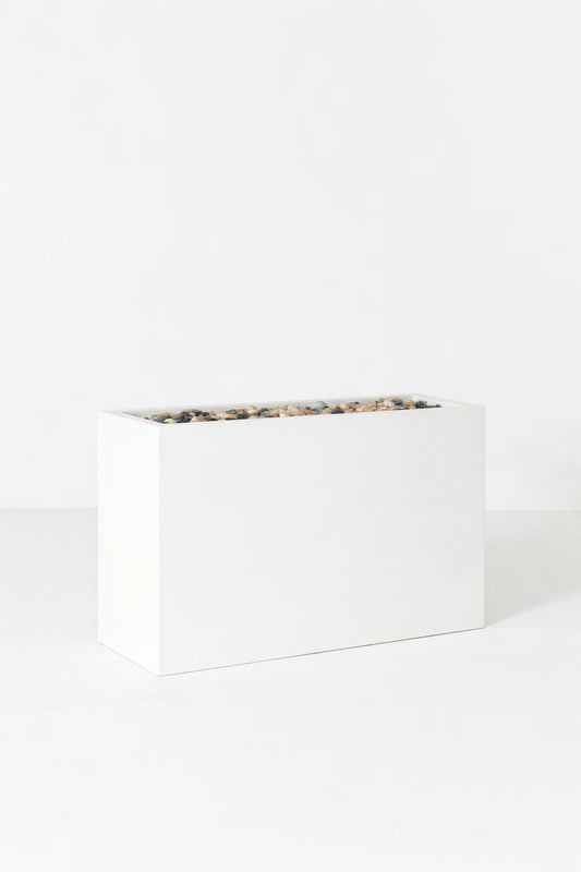 50cm x 50cm x 30cm White GRP Planter Pot