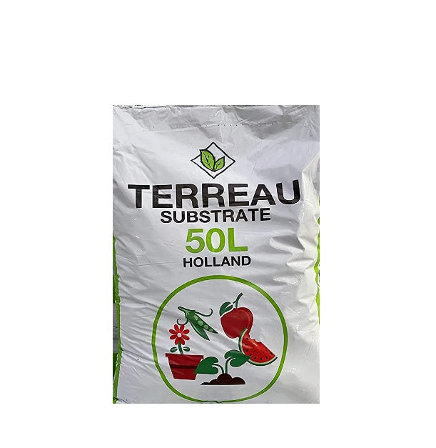 Bag of TERREAU substrate potting soil 50L for plants, flowers, and vegetables